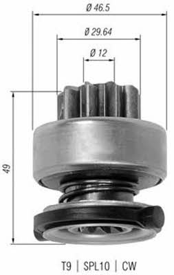 Бендикс стартера Magneti marelli 940113020334