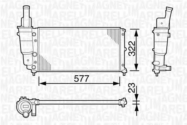 350213114000 Magneti marelli Радиатор охлаждения двигателя