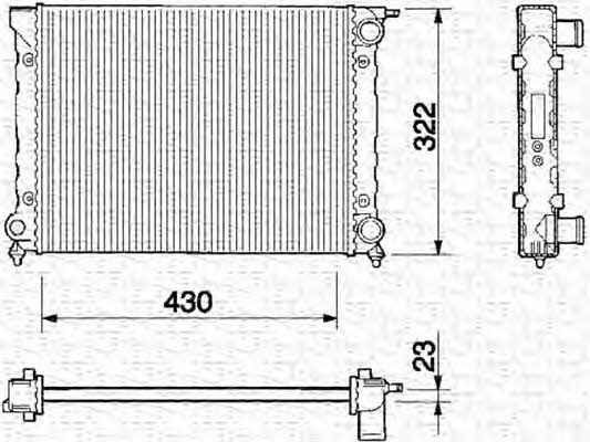 Magneti marelli 350213202000 Радіатор охолодження двигуна 350213202000: Приваблива ціна - Купити в Україні на EXIST.UA!