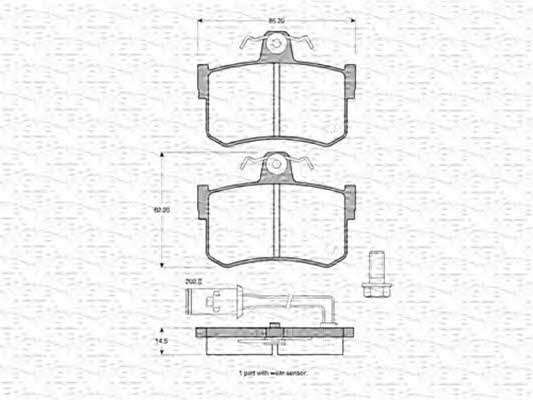 Magneti marelli 363702160857 Гальмівні колодки, комплект 363702160857: Купити в Україні - Добра ціна на EXIST.UA!