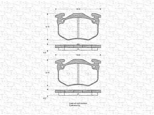 Magneti marelli 363702160216 Гальмівні колодки, комплект 363702160216: Приваблива ціна - Купити в Україні на EXIST.UA!