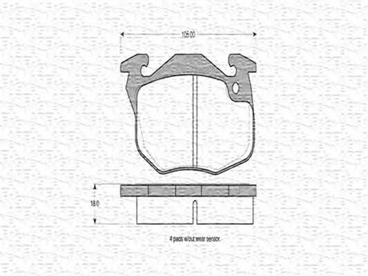 Magneti marelli 430216170215 Гальмівні колодки, комплект 430216170215: Купити в Україні - Добра ціна на EXIST.UA!