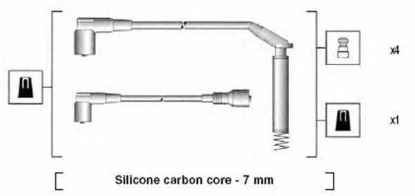 Magneti marelli 941125150669 Провода высоковольтные, комплект 941125150669: Отличная цена - Купить в Украине на EXIST.UA! 941125150669 Magneti marelli Провода высоковольтные, комплект