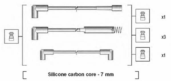 Magneti marelli 941125180672 Провода высоковольтные, комплект 941125180672: Отличная цена - Купить в Украине на EXIST.UA! 941125180672 Magneti marelli Провода высоковольтные, комплект