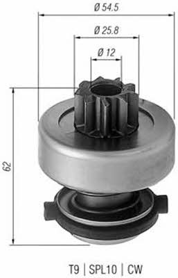 Бендикс стартера Magneti marelli 940113020192