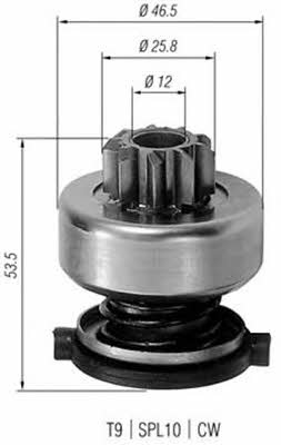 Бендикс стартера Magneti marelli 940113020226