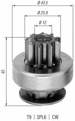 Бендикс стартера Magneti marelli 940113020237