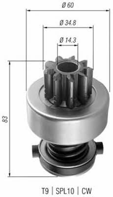 Бендикс стартера Magneti marelli 940113020358