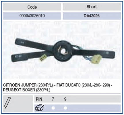 Купить Magneti marelli 000043026010 по низкой цене в Украине!