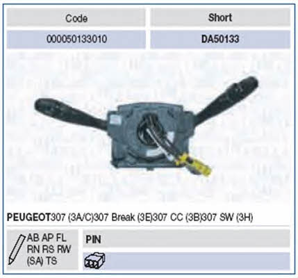 Magneti marelli 000050133010 Перемикач підрульовий 000050133010: Приваблива ціна - Купити в Україні на EXIST.UA!