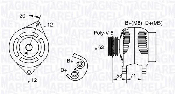 063321485010 Magneti marelli Генератор