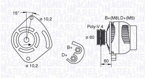 063321604010 Magneti marelli Генератор