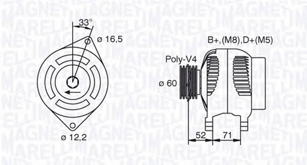 063321608010 Magneti marelli Генератор