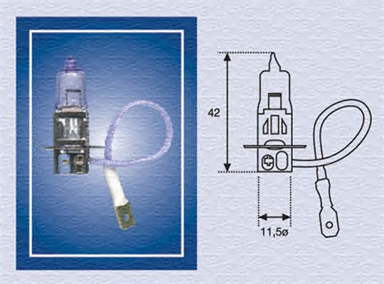 Magneti marelli 002554100000 Лампа галогенна 24В H3 70Вт 002554100000: Купити в Україні - Добра ціна на EXIST.UA!