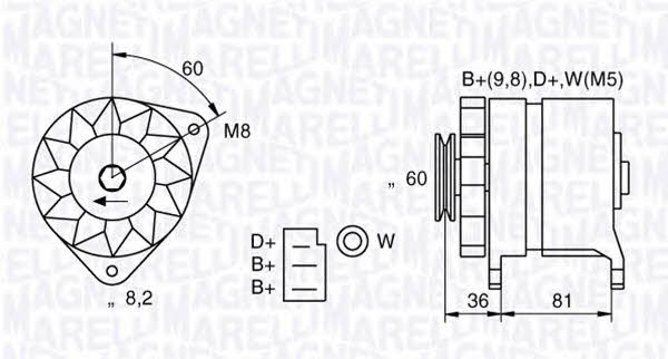 Magneti marelli 054022581010 Генератор 054022581010: Купити в Україні - Добра ціна на EXIST.UA! 054022581010 Magneti marelli Генератор