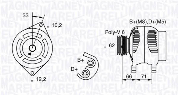 063321332010 Magneti marelli Генератор