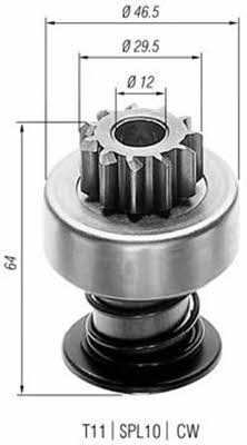 Бендикс стартера Magneti marelli 940113020025