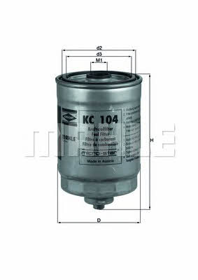 Топливный фильтр Mahle/Knecht KC 104
