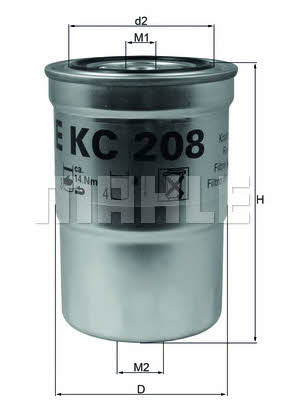 Паливний фільтр Mahle/Knecht KC 208