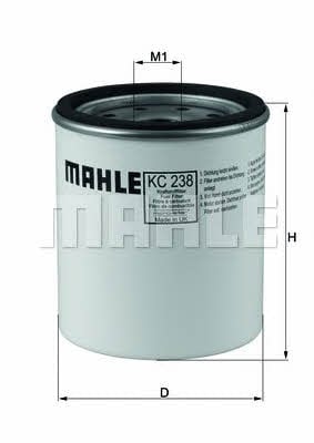 Mahle/Knecht KC 238D Фільтр палива KC238D: Купити в Україні - Добра ціна на EXIST.UA!