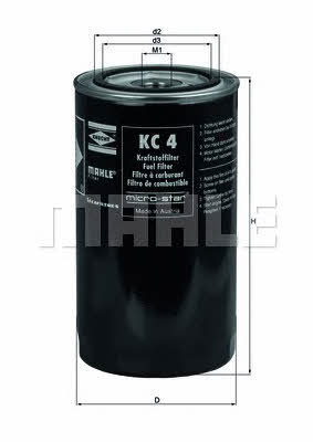Паливний фільтр Mahle/Knecht KC 4