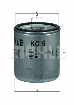 Mahle/Knecht KC 5 Фільтр палива KC5: Купити в Україні - Добра ціна на EXIST.UA!