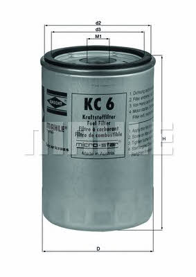 Паливний фільтр Mahle/Knecht KC 6