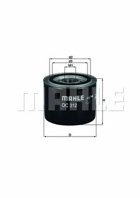 Масляный фильтр Mahle/Knecht OC 312
