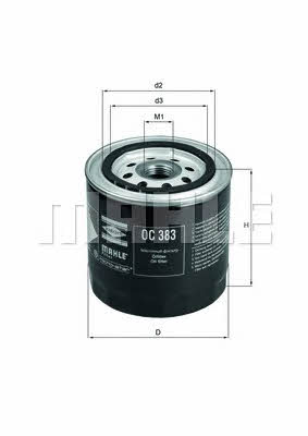 Масляный фильтр Mahle/Knecht OC 383