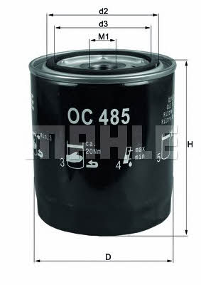 Масляный фильтр Mahle/Knecht OC 485