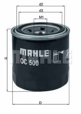 Масляный фильтр Mahle/Knecht OC 500