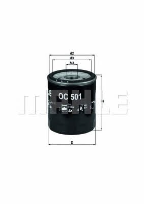 Масляный фильтр Mahle/Knecht OC 501