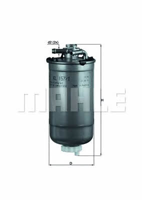 Паливний фільтр Mahle/Knecht KL 157/1D