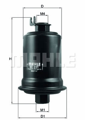 Mahle/Knecht KL 231 Фільтр палива KL231: Купити в Україні - Добра ціна на EXIST.UA!