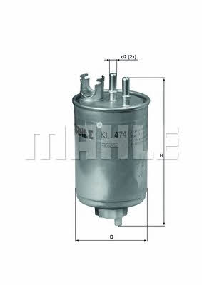Паливний фільтр Mahle/Knecht KL 474