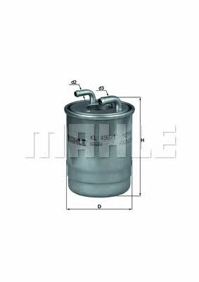 Топливный фильтр Mahle/Knecht KL 490/1D