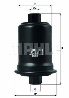 Mahle/Knecht KL 522 Фільтр палива KL522: Купити в Україні - Добра ціна на EXIST.UA!