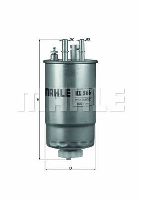 Паливний фільтр Mahle/Knecht KL 566