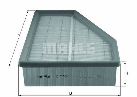 Mahle/Knecht LX 934/1 Повітряний фільтр LX9341: Купити в Україні - Добра ціна на EXIST.UA!