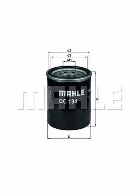 Масляный фильтр Mahle/Knecht OC 194