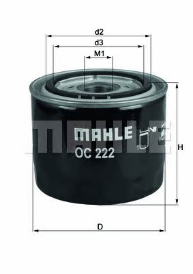 Масляный фильтр Mahle/Knecht OC 222