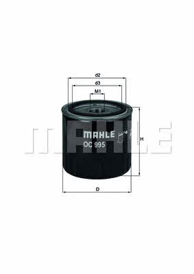 Масляный фильтр Mahle/Knecht OC 995