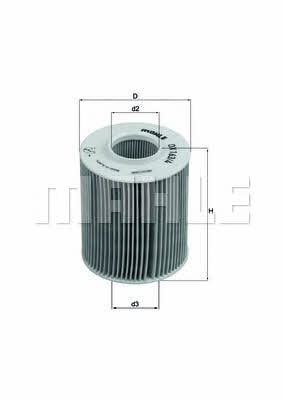Масляный фильтр Mahle/Knecht OX 163/4D
