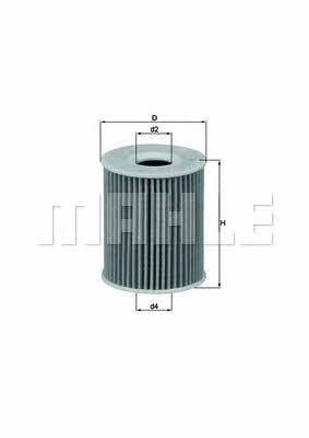Масляный фильтр Mahle/Knecht OX 422D