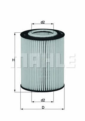 Масляный фильтр Mahle/Knecht OX 433D