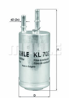 Паливний фільтр Mahle/Knecht KL 705