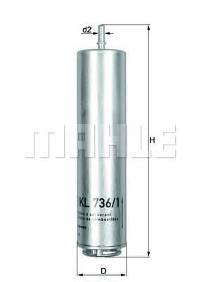 Топливный фильтр Mahle/Knecht KL 736/1D