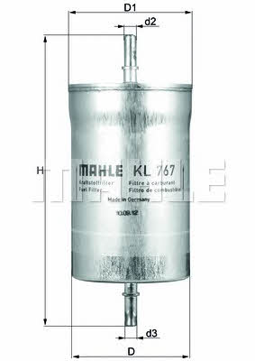 Mahle/Knecht KL 767 Фільтр палива KL767: Приваблива ціна - Купити в Україні на EXIST.UA!