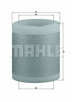 LX124 Mahle/Knecht Воздушный фильтр