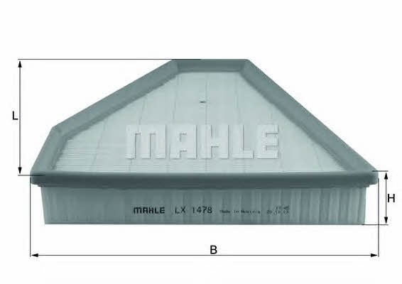 Mahle/Knecht LX 1478 Повітряний фільтр LX1478: Купити в Україні - Добра ціна на EXIST.UA!